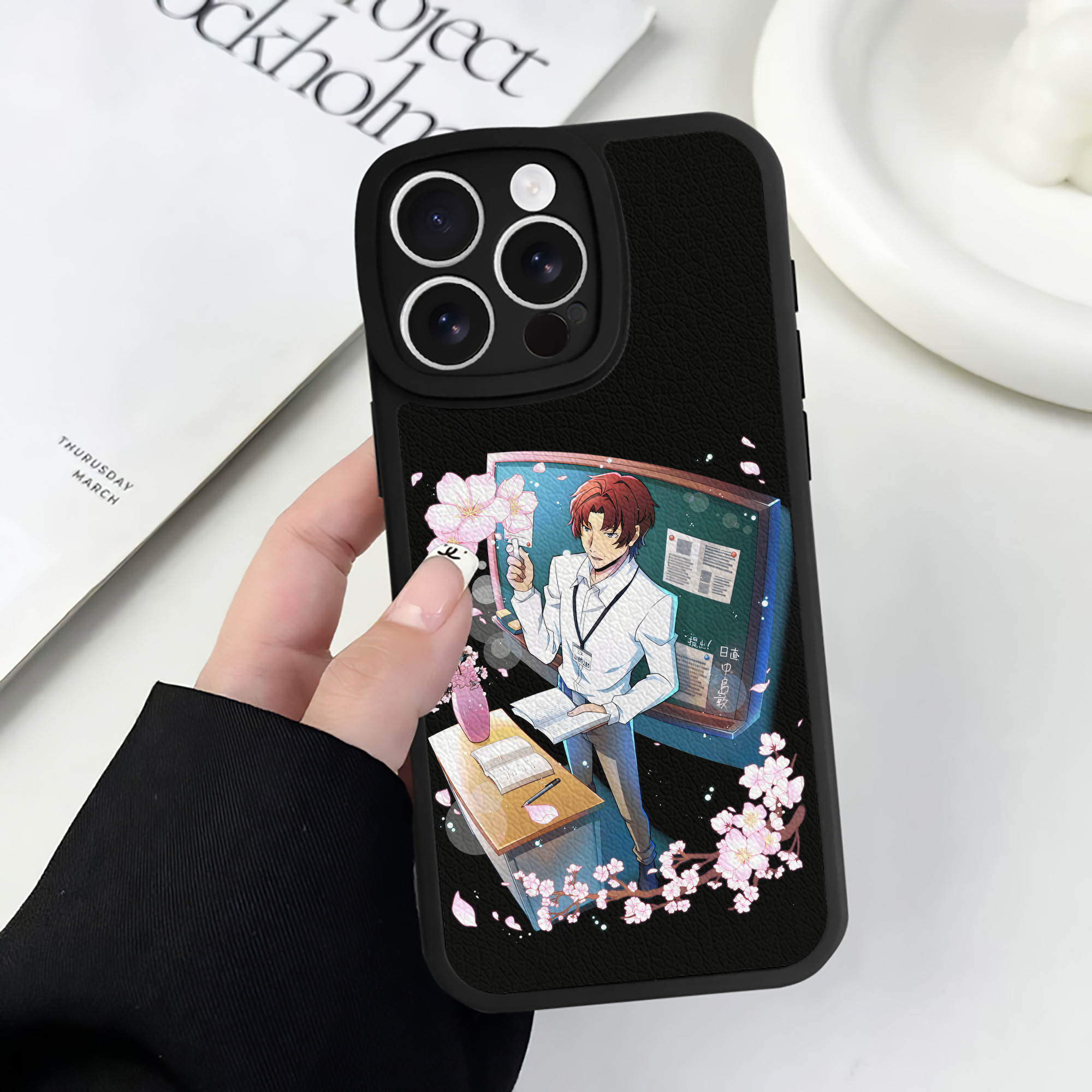 （画像用） 文豪ストレイドッグス Bungo Stray Dogs 【iPhone 16シリーズ対応】シリコンスマホケース（レザー調） 材質：シリコン